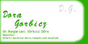 dora gorbicz business card